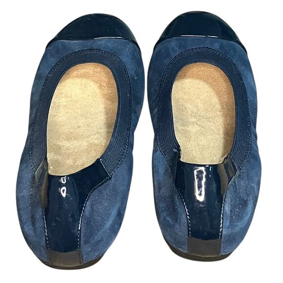 Vionic Spark Tiegan ballet flats in blue suede with cap toe-size 6 - Picture 7 of 10
